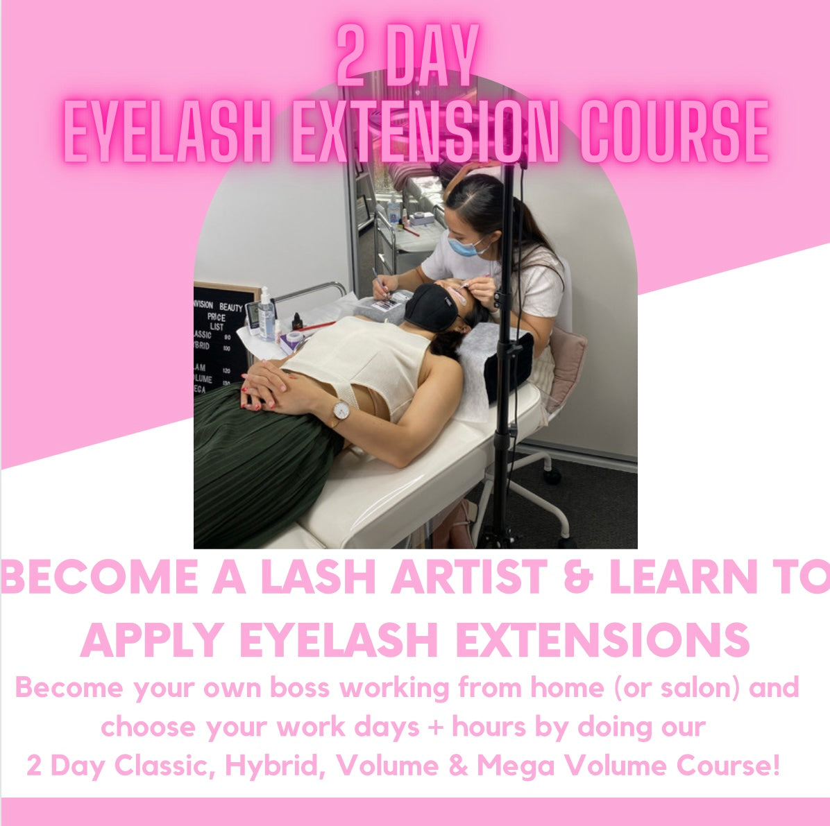 -2 Day IN PERSON Eyelash Extension Course (SALE ON NOW)